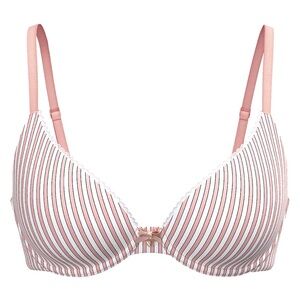NWT Body by VICTORIAS SECRET lightly lined smooth Demi bra pink white stripe 36D